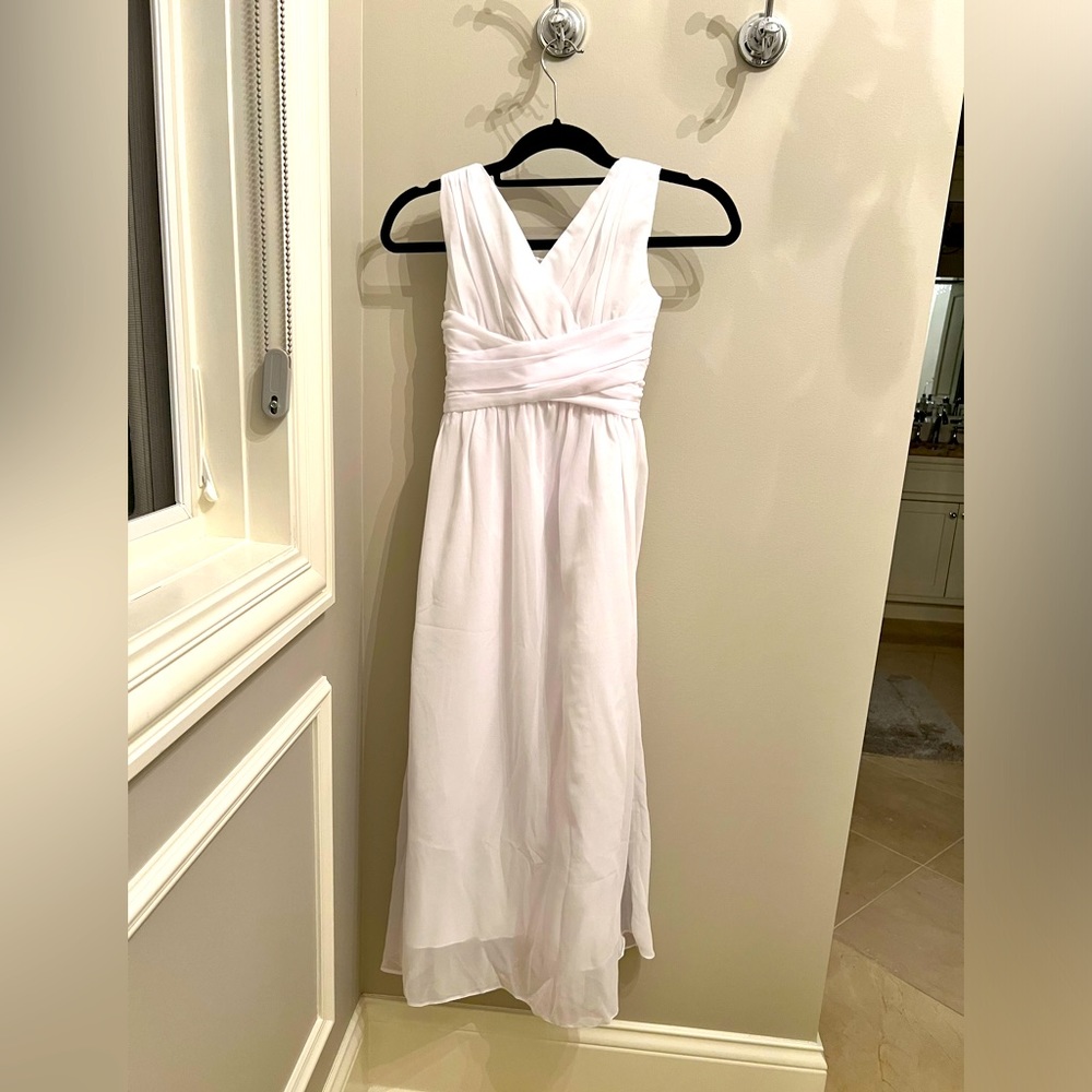First communion or junior bridesmaids dress. Size 10. Happy rose